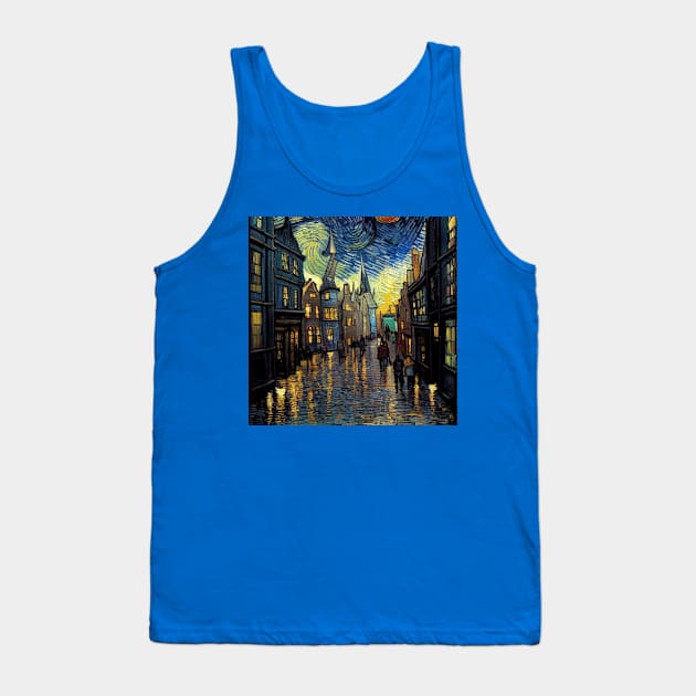 Starry Night in Diagon Alley Tank Top by Grassroots Green